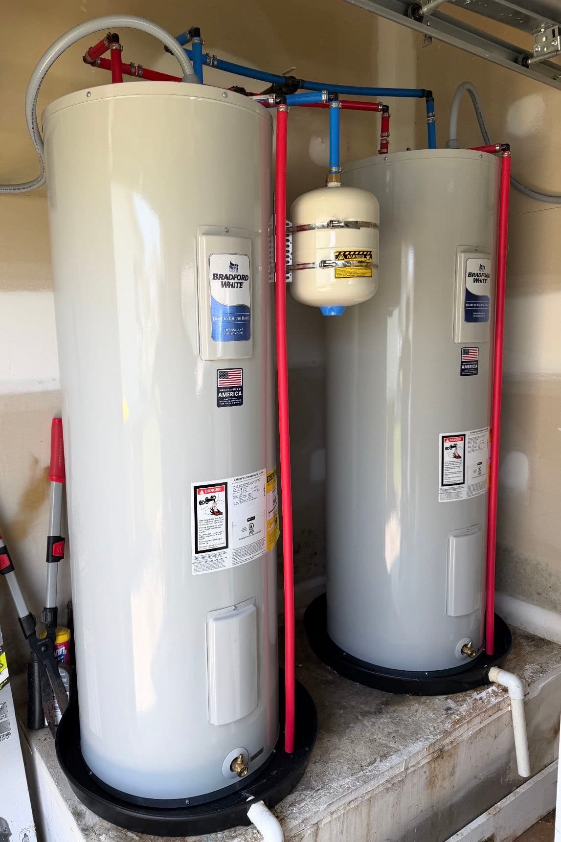 Two Bradford White Water Heaters Installed and Ready to Go image
