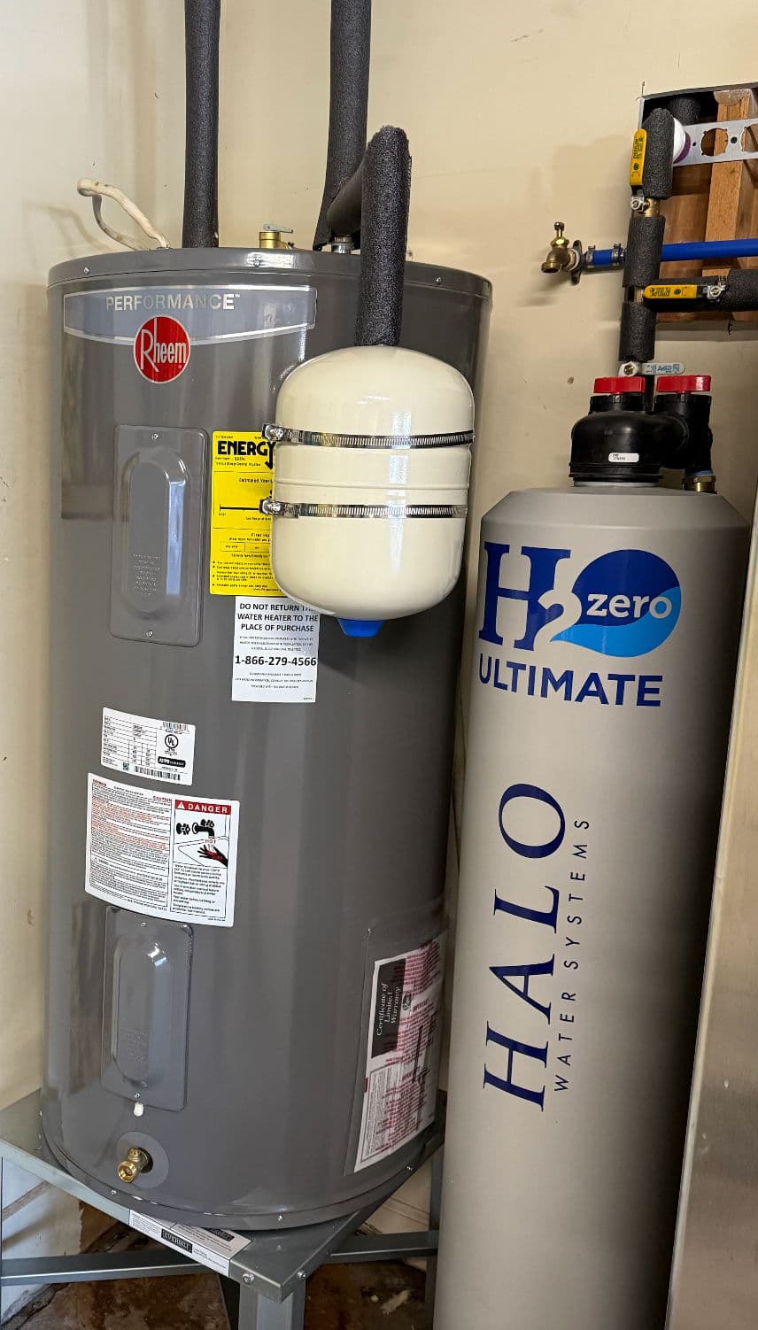 New Water Heater and Halo Filtration System Installed image