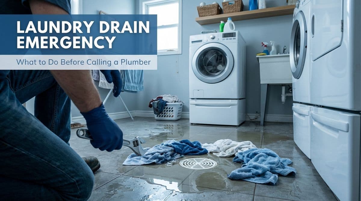 Featured post - Laundry Room Drain Backing Up and Flooding? Do This First
